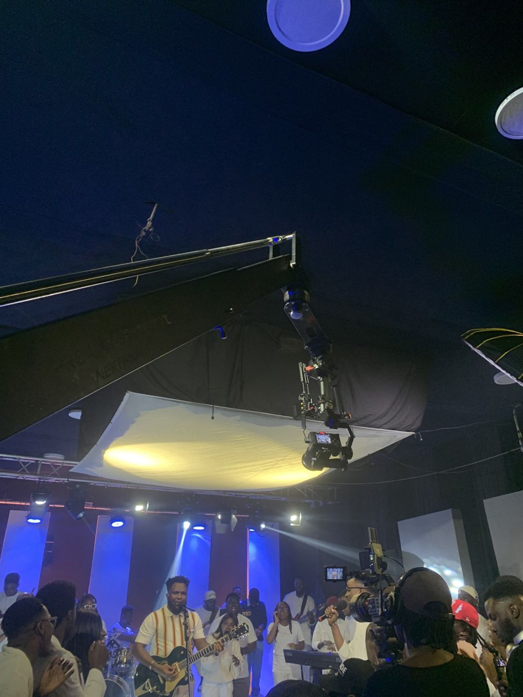 Jib camera filming a live event