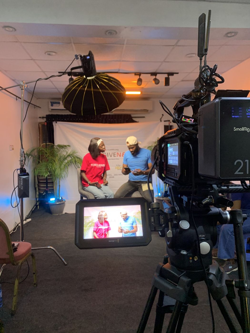 Studio interview shoot